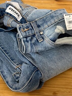 RSQ Light Blue Distressed High-Rise Jeans